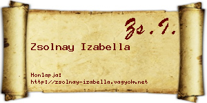 Zsolnay Izabella névjegykártya